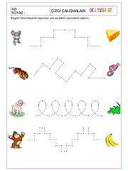 okul öncesi çizgi çalışmaları